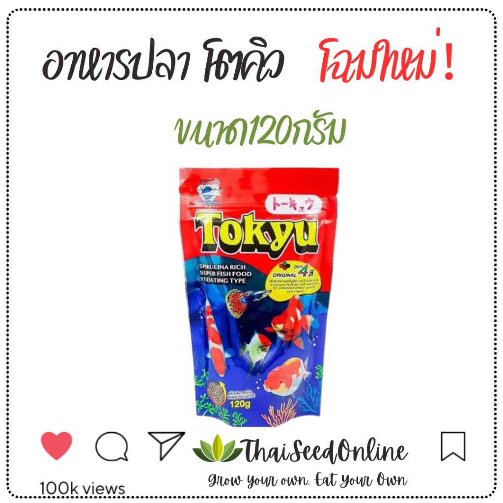 อาหารปลาโตคิว 120 กรัม SPECIAL FISH FOOD FLOATING TYPE TOKYU Pet Food