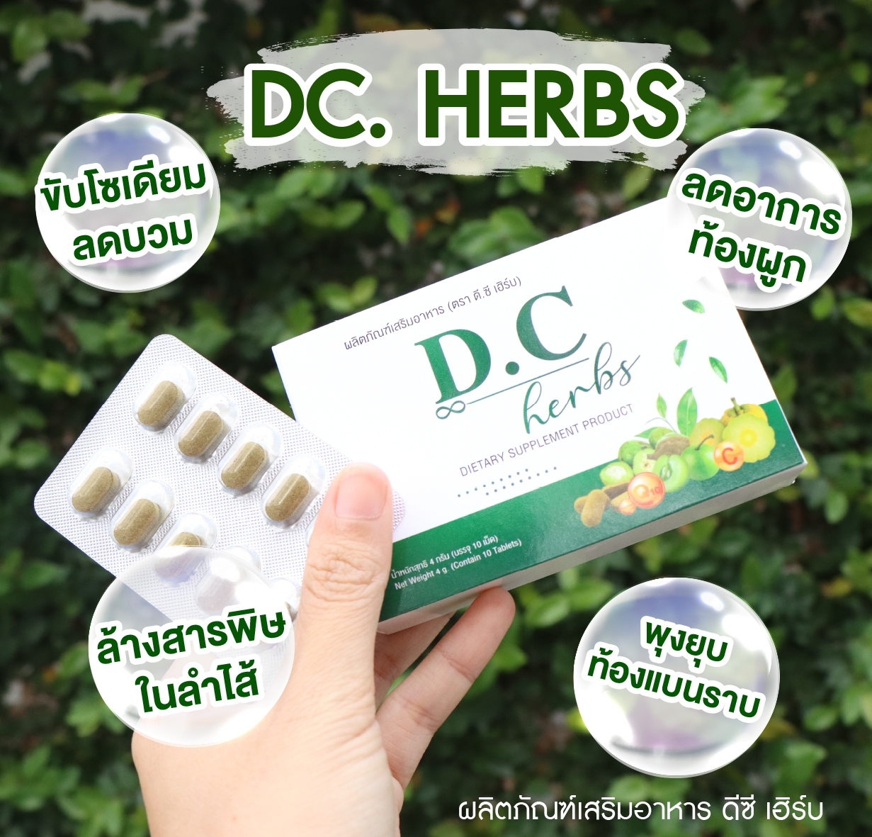 DC Herbs ดีชี เฮิร์บ ดีท็อกซ์ 10 เม็ด