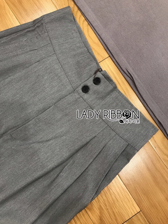 เซ็ตเสื้อคอเต่าและกางเกงขายาวสีเทา