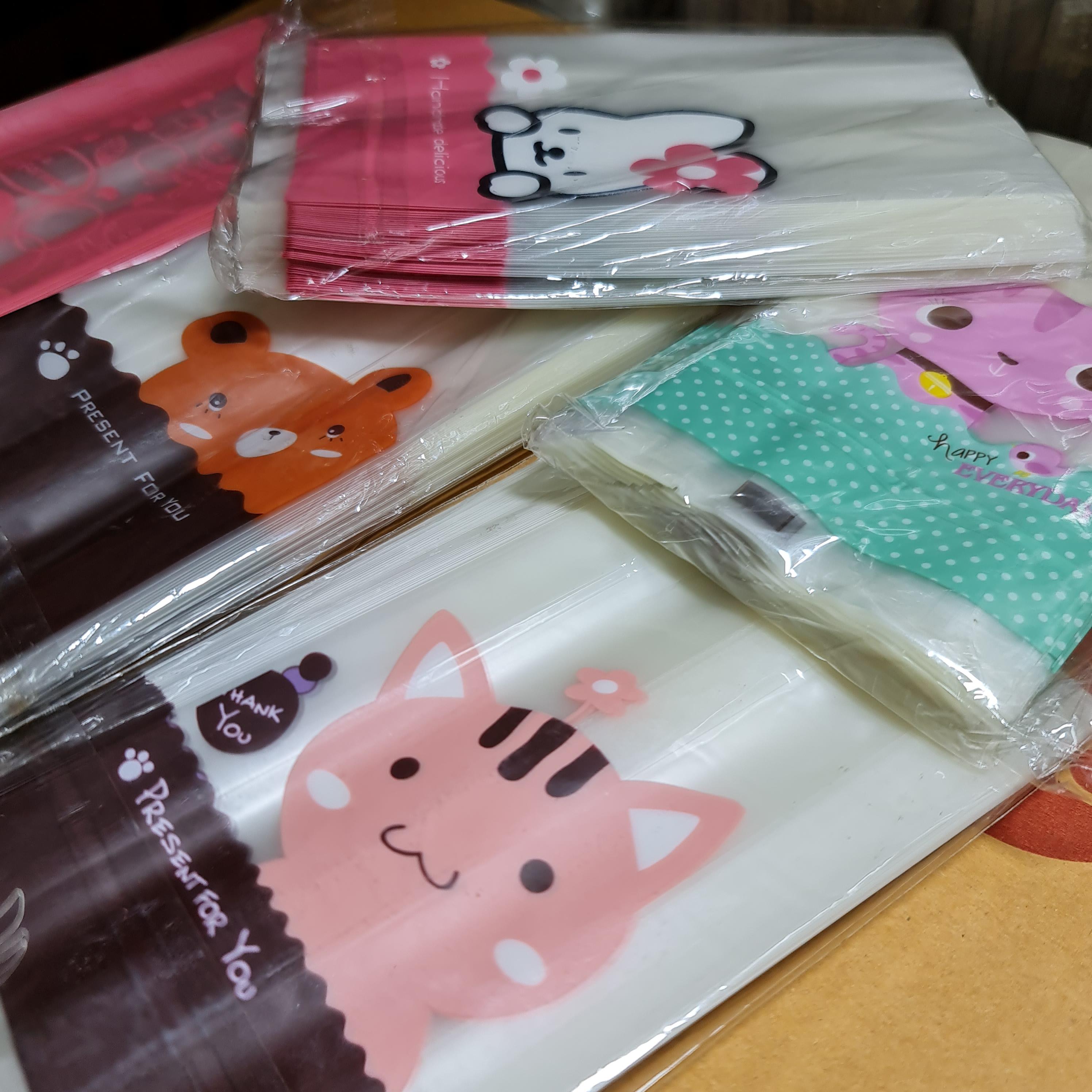 ถุงซีล ขยายข้าง 6*15+3cm./6.5*15+3cm. 50ใบ/แพ๊ค จีบขยายข้าง พลาสติก แพ็คเกจ เบเกอรี่ j12