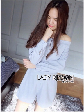 Lady Keira Minimal Chic Off-Shoulder Ribbon Playsuit