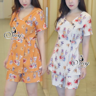 Sevy Printed Flora Casual Hi-End Playsuit Type: Playsuit