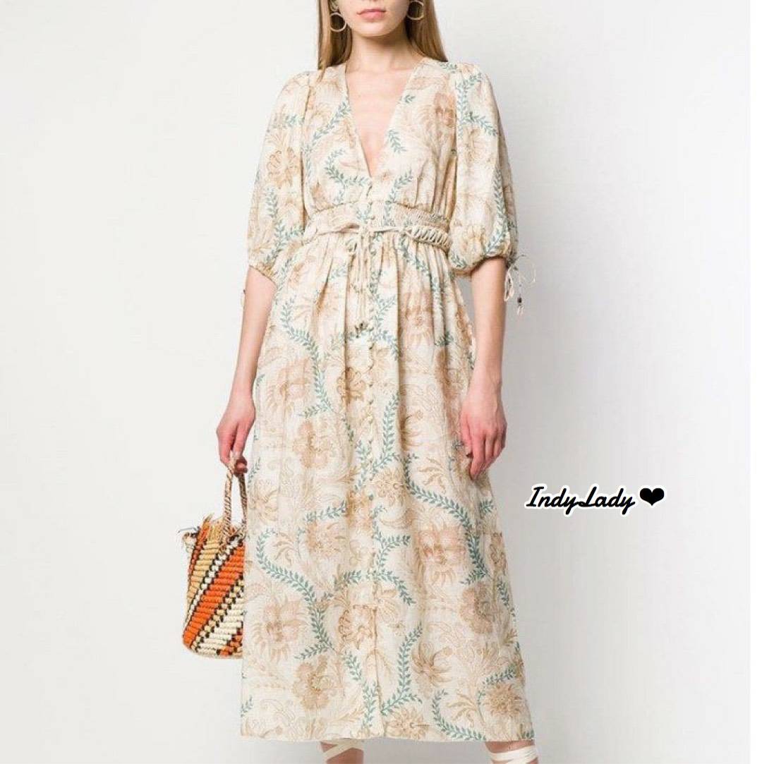 Maxi Dress แขนสั้น เนื้อผ้าบางเบา