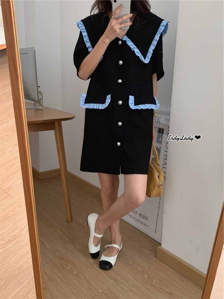 dress แขนสั้น งานเรียบสวย