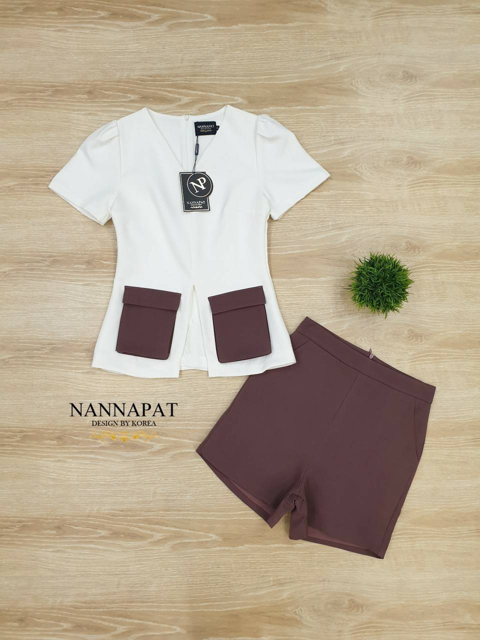 เซทตัวกางเกงมีกระเป๋าข้าง