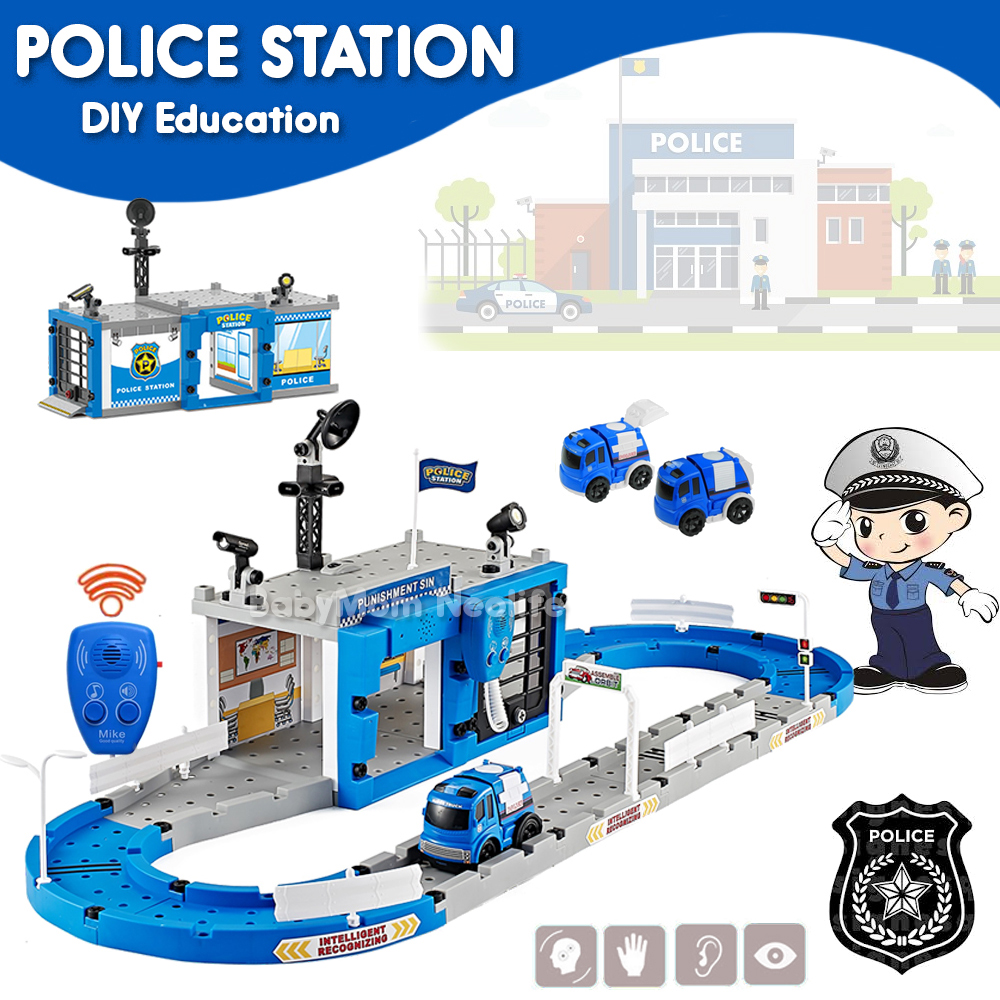 DIY Electric Vehicle Intelligent ชุดเซทรถวิ่ง Police Station มีเซนเซอร์แต่ละจุด และสถานีศูนย์กลาง พร้อม speak phone วิทยุสื่อสาร ประกอบเข้ากับชุดอื่นๆ ได้