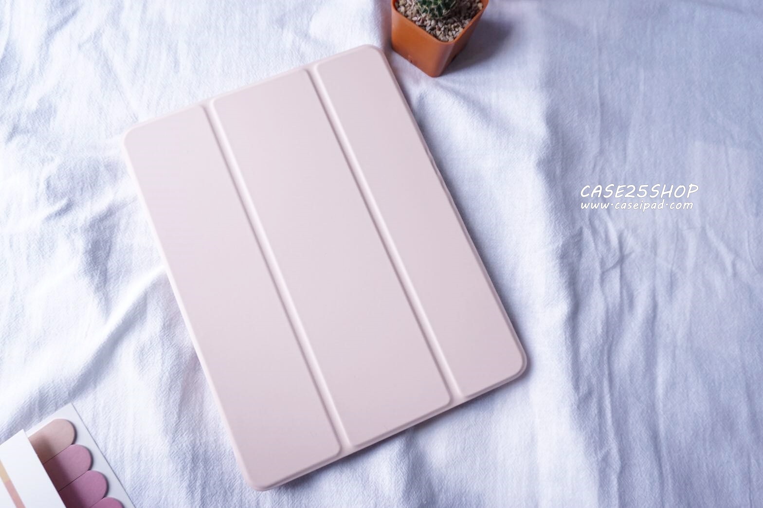 Smart Case มีที่เก็บปากกา [ สีชมพูอ่อน ] - เคส iPad 9.7" Gen 5/6 (2017/2018)