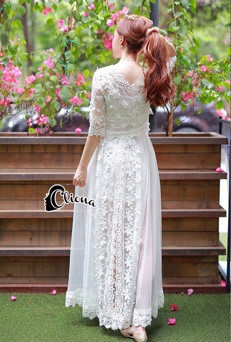 Lady Ribbon Online CN09090616 พร้อมส่ง Cliona Made' Flying Angel 3D Luxury Lace Dress