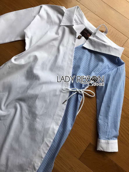Shirt Dress Lady Ribbon ขายเชิ้ตเดรส