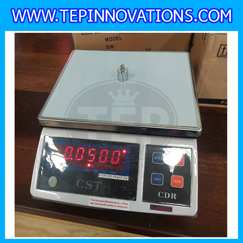 เครื่องชั่งน้ำหนักดิจิตอล6กิโลกรัม เครื่องชั่งดิจิตอล6กิโล เครื่องชั่งน้ำหนักตั้งโต๊ะ6kg ตาชั่ง3กิโล ความละเอียด0.5g ยี่ห้อ CST รุ่น CDR(2หน้าจอ)