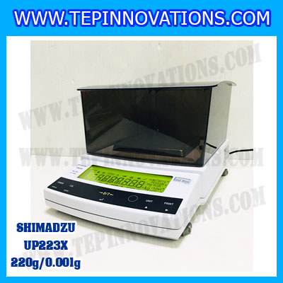 เครื่องชั่งดิจิตอล ทศนิยม 3 ตำแหน่ง รุ่น UP223X 220gx0.001g เครื่องชั่งละเอียดสูง220g เครื่องชั่งน้ำหนัก220g ตาชั่ง220กรัม พิกัดน้ำหนัก 220g ความละเอียด 0.001g ยี่ห้อ SHIMADZU รุ่น UP223X