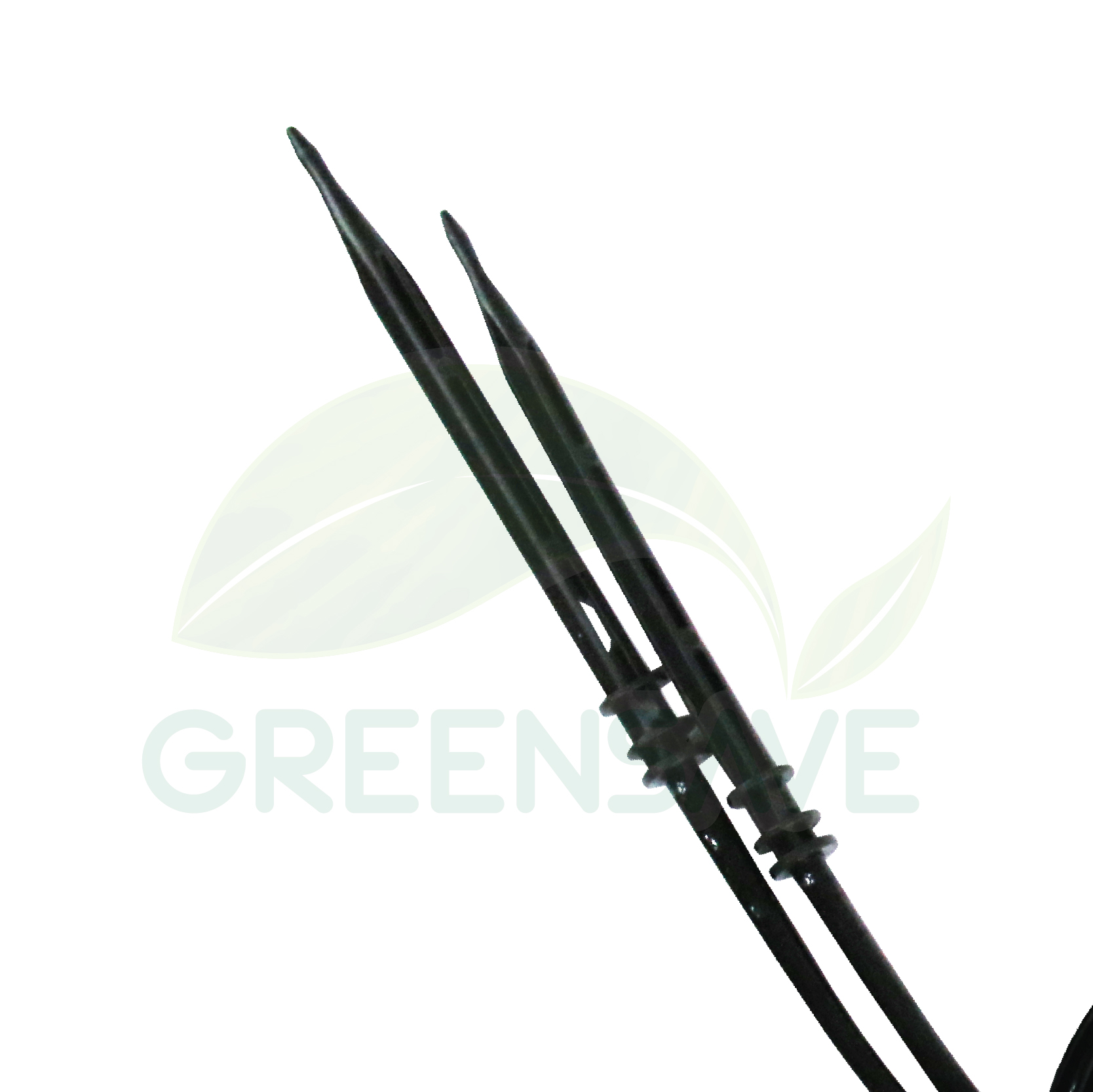 หัวน้ำหยดพร้อมขาปักน้ำหยดแบบตรง 2 ขา