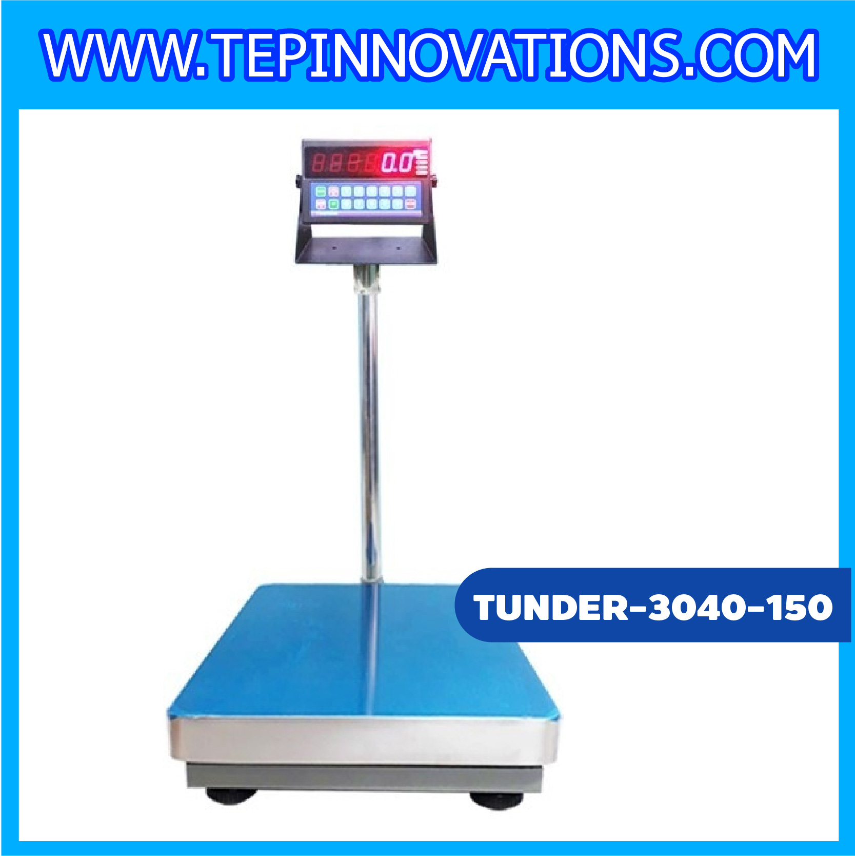 เครื่องชั่งน้ำหนักดิจิตอล พิกัด 150kg ความละเอียด10g ขนาดแท่นชั่ง 30*40 cm ยี่ห้อ Linear รุ่น Thunder