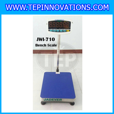 เครื่องชั่งน้ำหนัก60kg รุ่น JWI-710 พิกัด 60kg x 5g ขนาดแท่น 30x40cm. เครื่องชั่งตั้งพื้น60kg ตาชั่ง60kg พิกัด 60kg ความละเอียด 5g ยี่ห้อ JADEVER รุ่น JWI-710