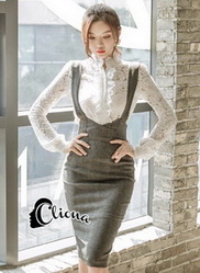 ชุดเซ็ตเสื้อ+เอี๊ยมแขนยาว