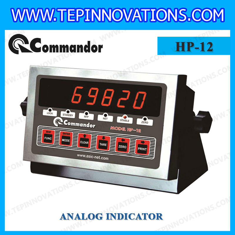 หัวอ่านเครื่องชั่งรถบรรทุก INDICATOR Commandor HP-12 จอแสดงน้ำหนักเครื่องชั่งรถบรรทุก Truck Scale ยี่ห้อ Commandor รุ่น HP-12