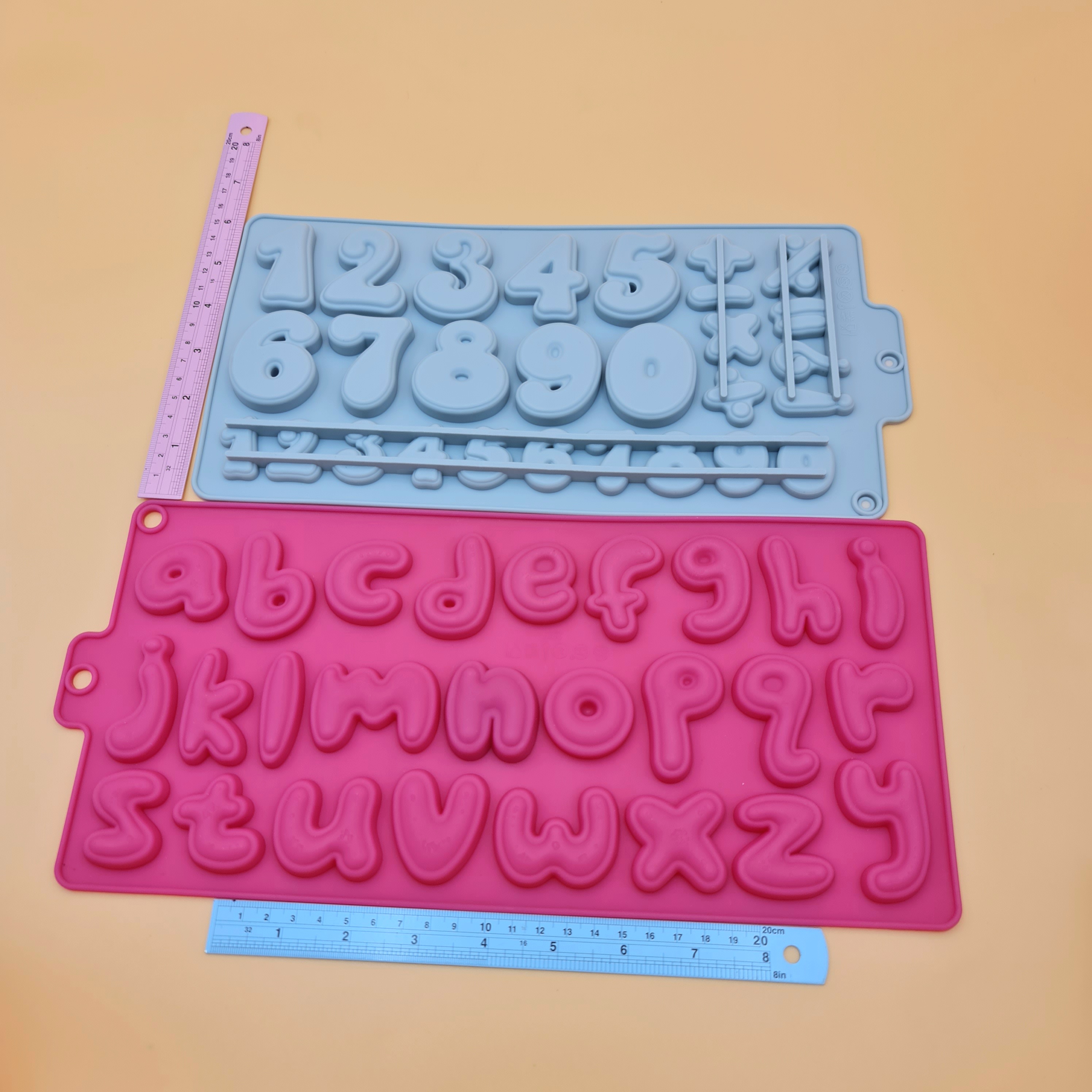 ✅️🇹🇭 แม่พิมพ์ซิลิโคน ตัวหนังสือ A-Z 0-9 สำหรับงาน ฟองดอง วุ้น ช็อคโกแลต โมลสบู่ เรซิ่น เจริญ12