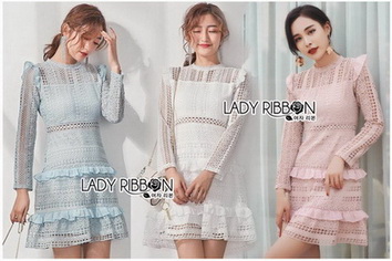 Pastel Lace Dress เดรสผ้าลูกไม้สีพาสเทล