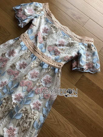 Pastel Lace Dress เดรสผ้าลูกไม้สีพาสเทล