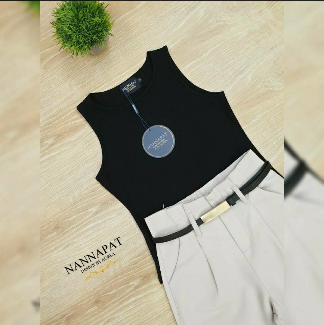 เสื้อกล้ามผ้ายืดกางเกงทรงสวย