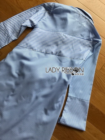 Lady Jamie Mix-Striped Ribbon Twisted Cotton Dress