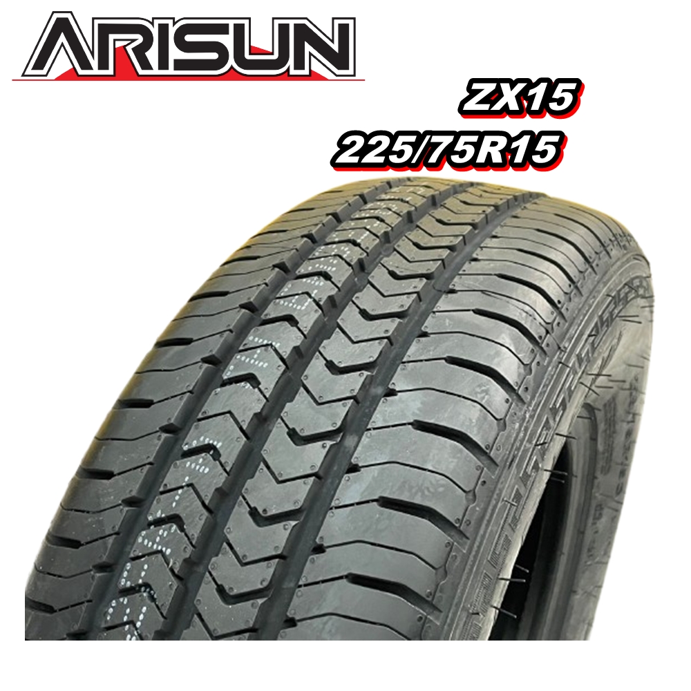 ยางรถยนต์ ขนาด 225/75R15 รุ่น ZX15 12PR ยี่ห้อ ARISUN (แถมจุ๊บลม)