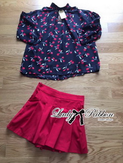 Lady Elena Mini Cherries Cut-Out Chiffon