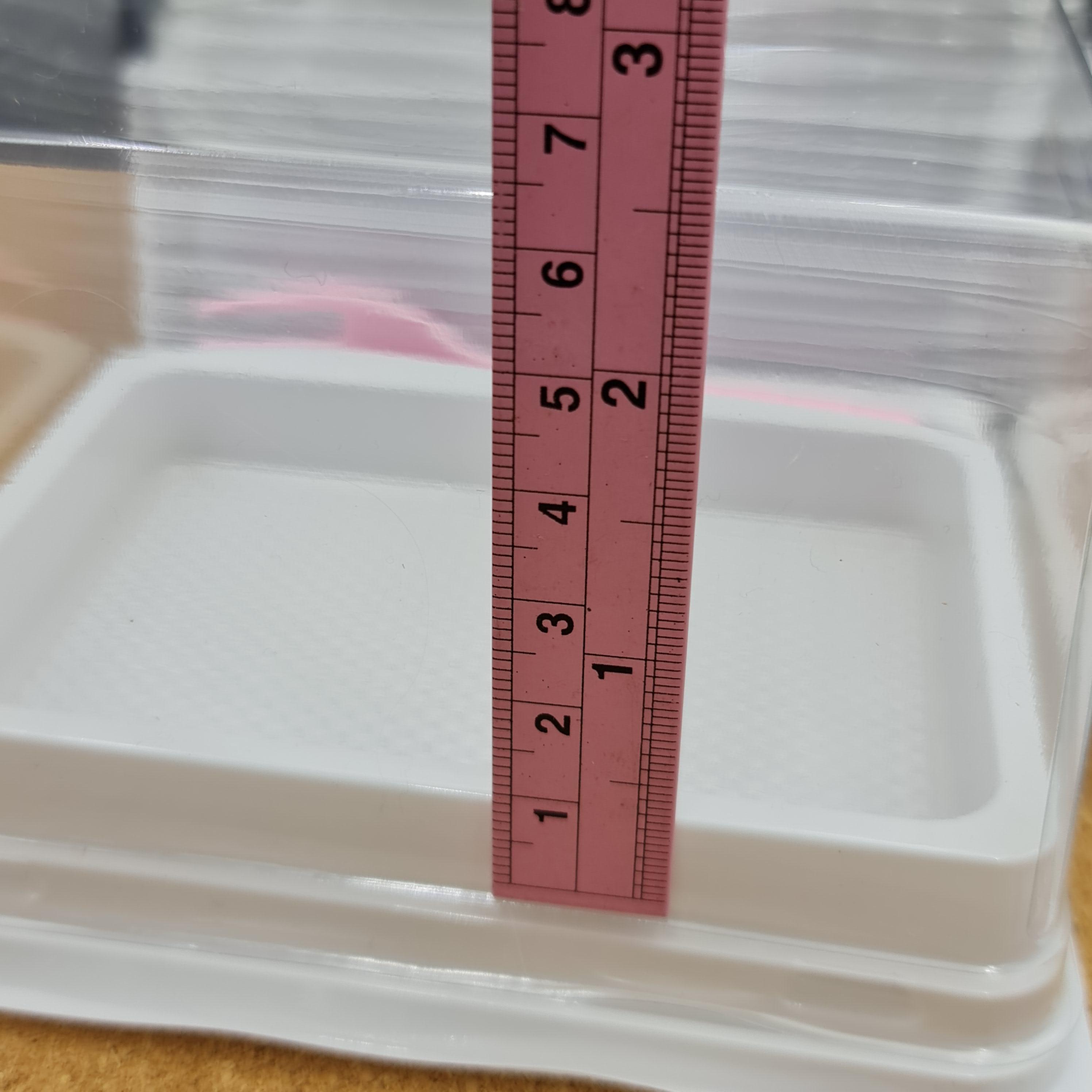 กล่องเค้ก+ส้อม สี่เหลี่ยมผืนผ้า 10.5×7.5×สูง6.5cm. ฝาไม่ล็อค 20ชุด/แพ็ค กล่องเบเกอรี่ แพ็กเกจจิ้ง แพ็คเกจ bbpo j12