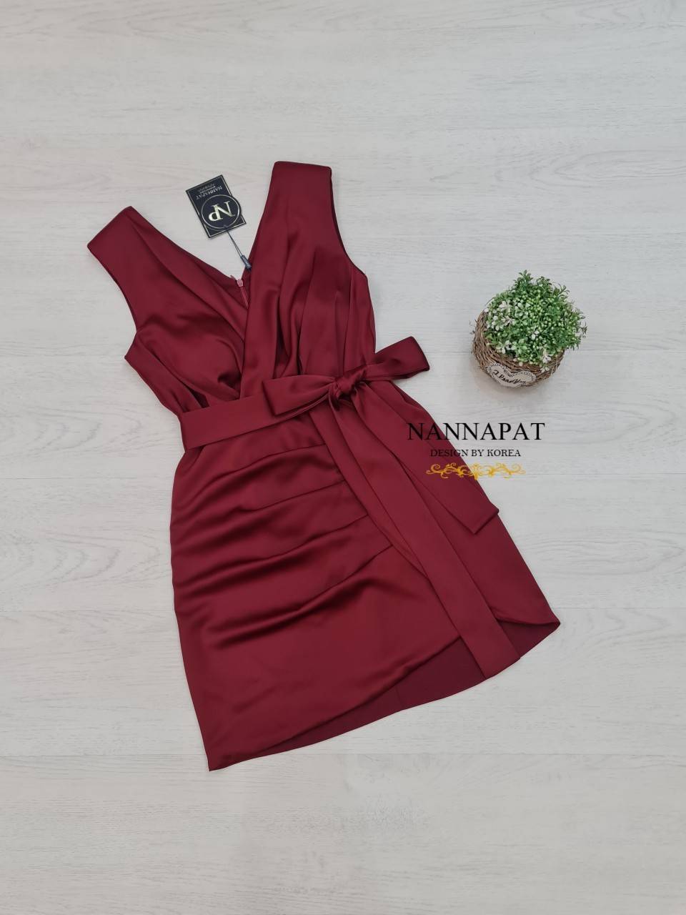Dress เซ็กซี่สีแดงน้ำตาล