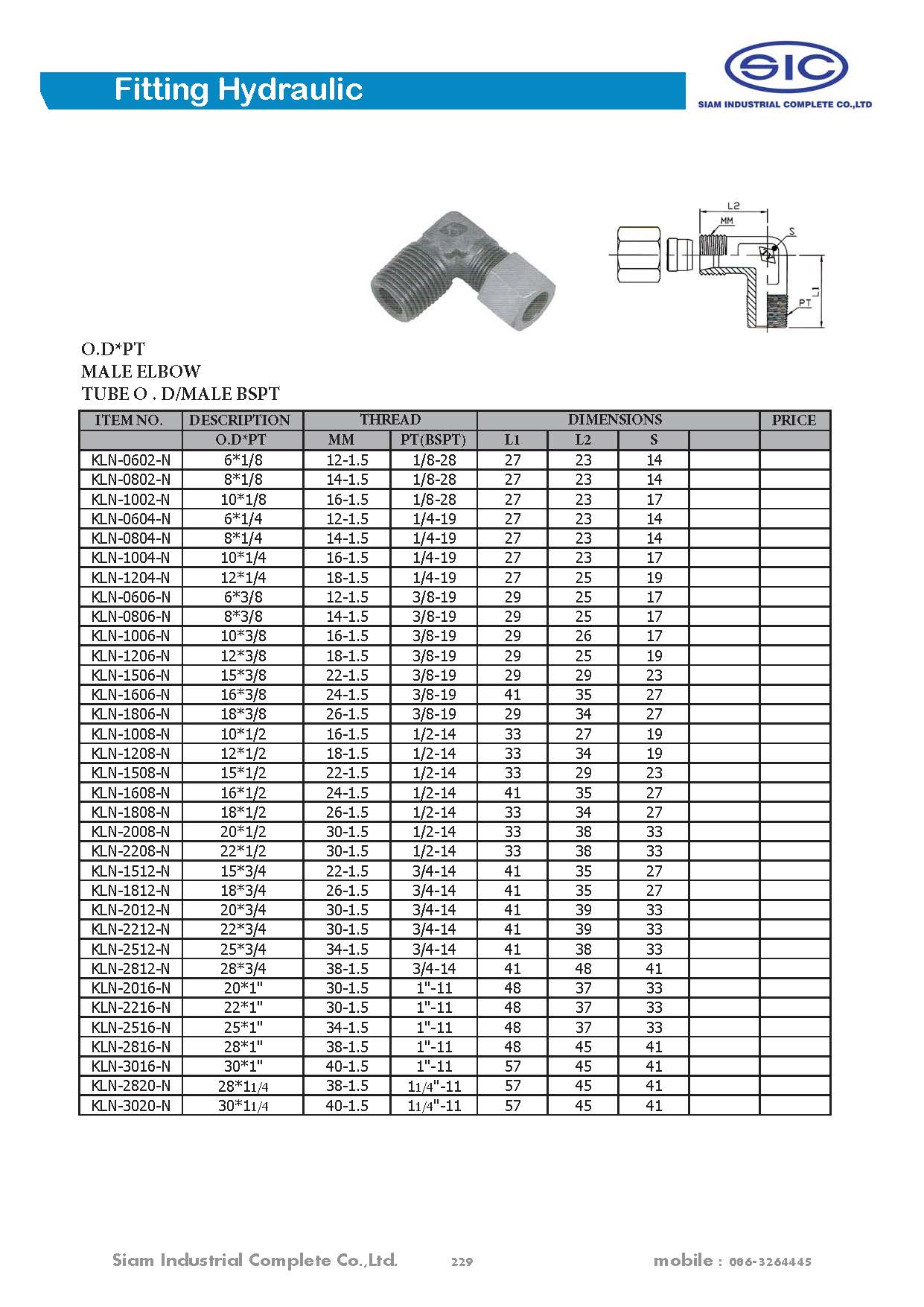 ข้อต่อไฮดรอลิค Fitting Hydraulic 3000 PSI