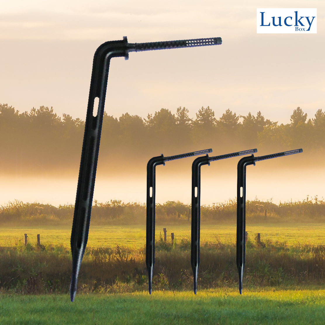 ขาปักน้ำหยด ขนาด 3/5 mm. แบบงอ สีดำ (แพ็ค 20 ชิ้น)