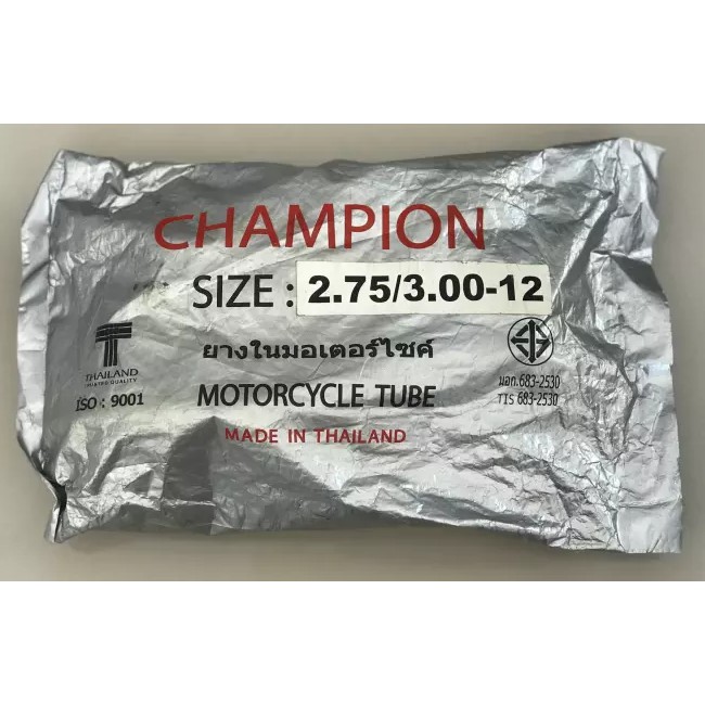 ยางใน ยี่ห้อ CHAMPION ขนาด 2.75/3.00-12 (1เส้น)