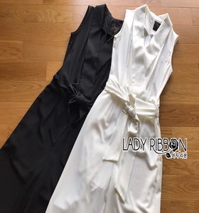 Lady Ribbon Chic Ribbon Crepe Jumpsuit