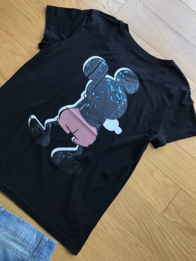 Jeans Set เซ็ตเสื้อยืดสีขาวพิมพ์ลายมิกกี้เมาส์และกางเกงยีนส์ทรงสกินนี่