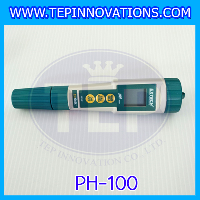 เครื่องวัดความเป็นกรด-ด่าง Ph Meter พีเอชมิเตอร์ เครื่องมือทดสอบกรดด่าง เครื่องมือวัดความเป็นกรด เครื่องมือวัดความเป็นด่าง วัดค่า pH, เครื่องมือวัดค่า pH แบบปากกายี่ห้อ Extech รุ่น PH100