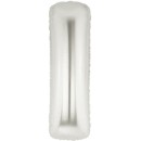 ลูกโป่งตัวอักษร I ขนาด 40 นิ้ว สีเงิน Alphabet Letter Foil Balloon Silver Color