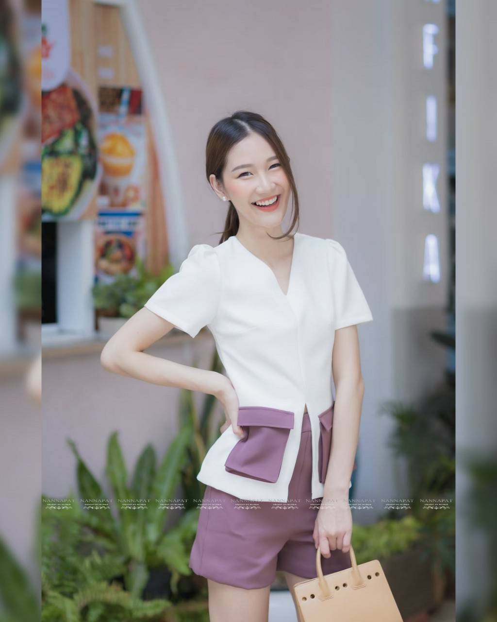 เซทตัวกางเกงมีกระเป๋าข้าง