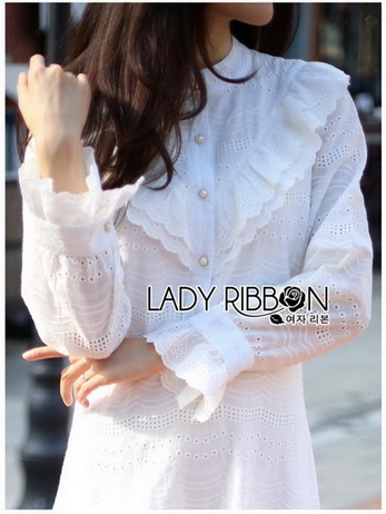 เชิ้ตเดรสยาวผ้าคอตตอนปัก