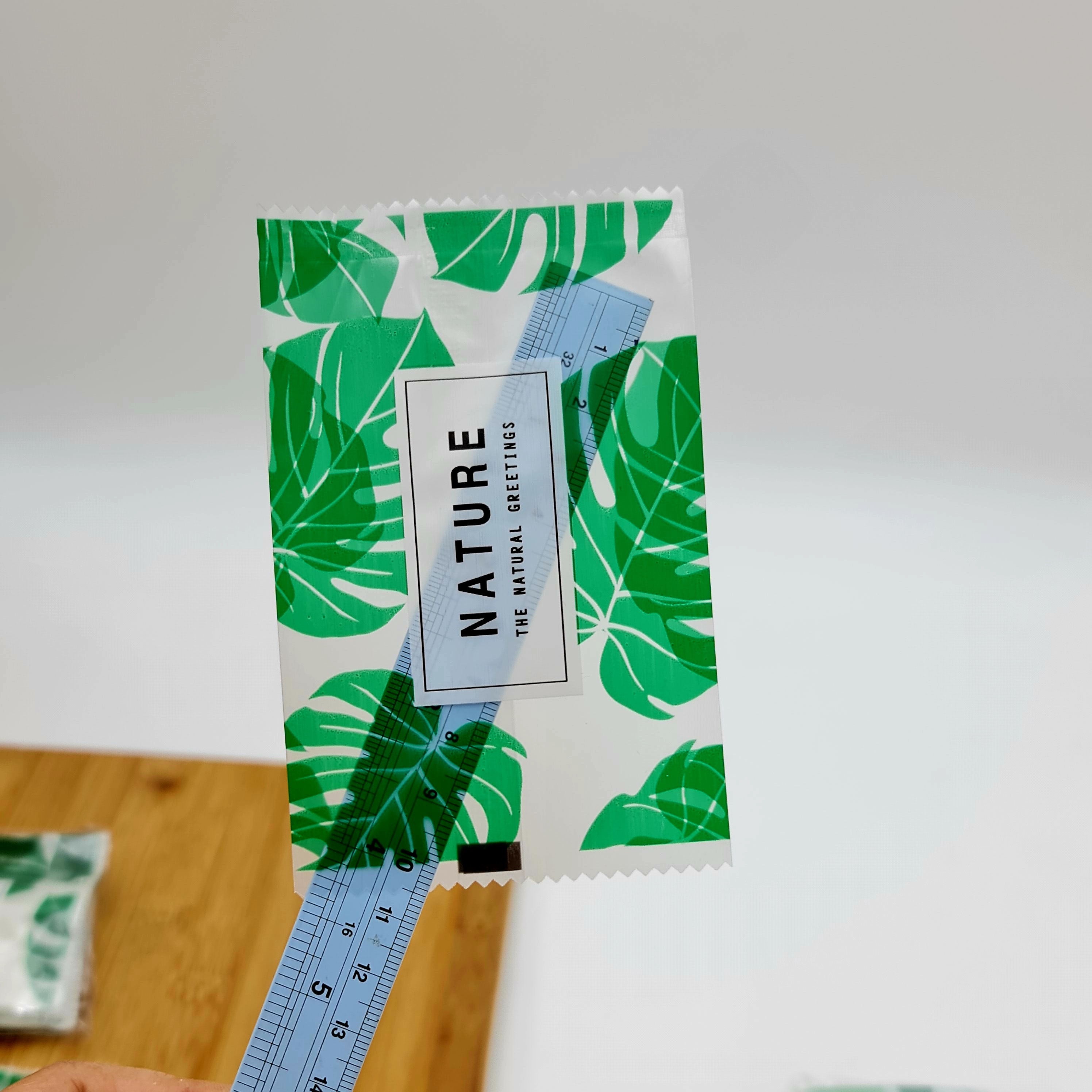 ถุงซีล 7.3×11.5cm. ลายใบไม้ Nature ~98-100ใบ/แพ็ค ซองซีล พลาสติก แพ็คเกจ เบเกอรี่ j12