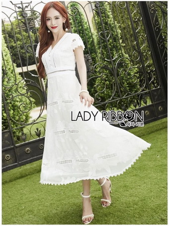 Lady Hana Lace Lady Ribbon Maxi Dress