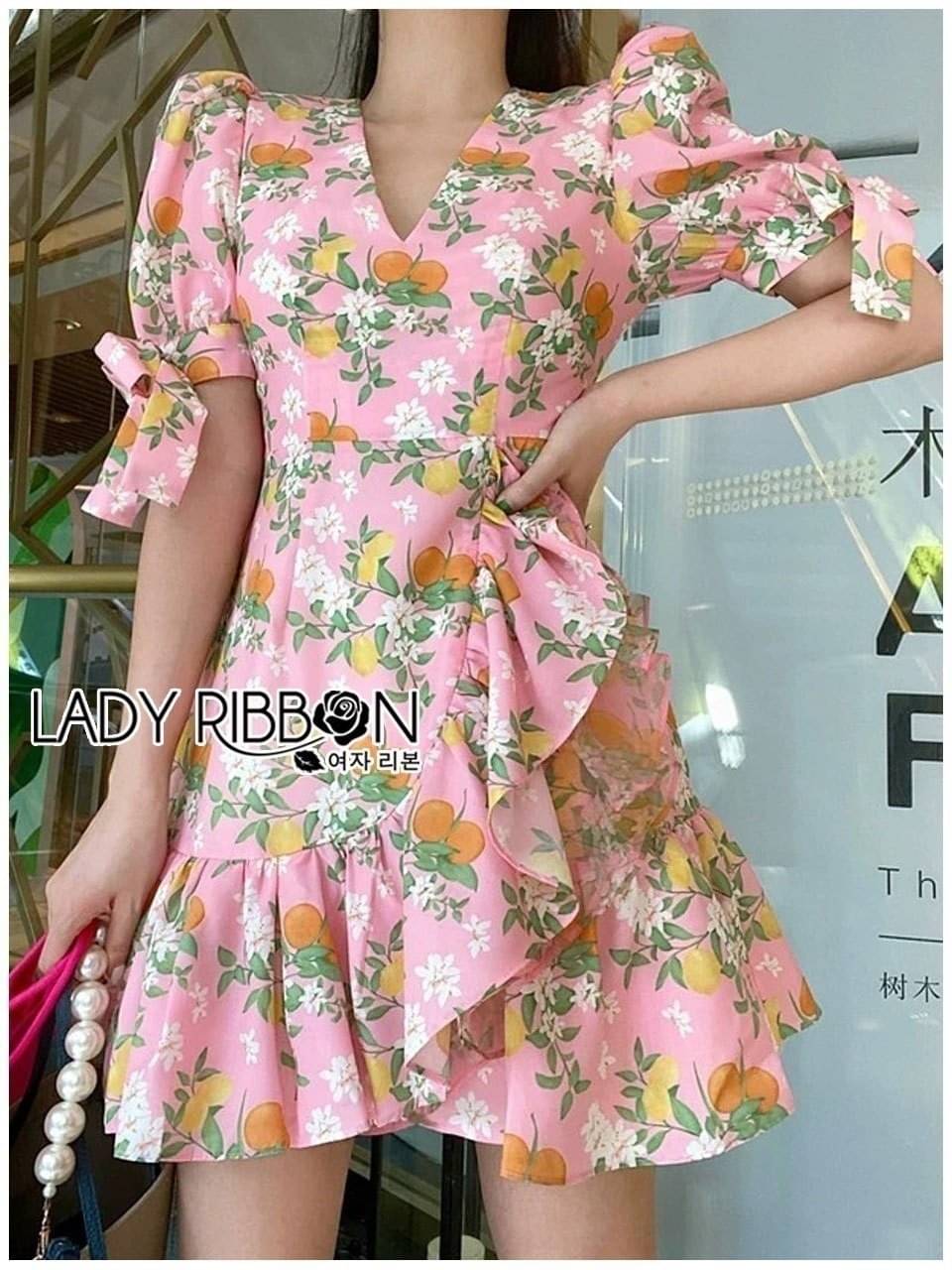 รสตัวสั้นผ้า cotton ผสม silk สีชมพู