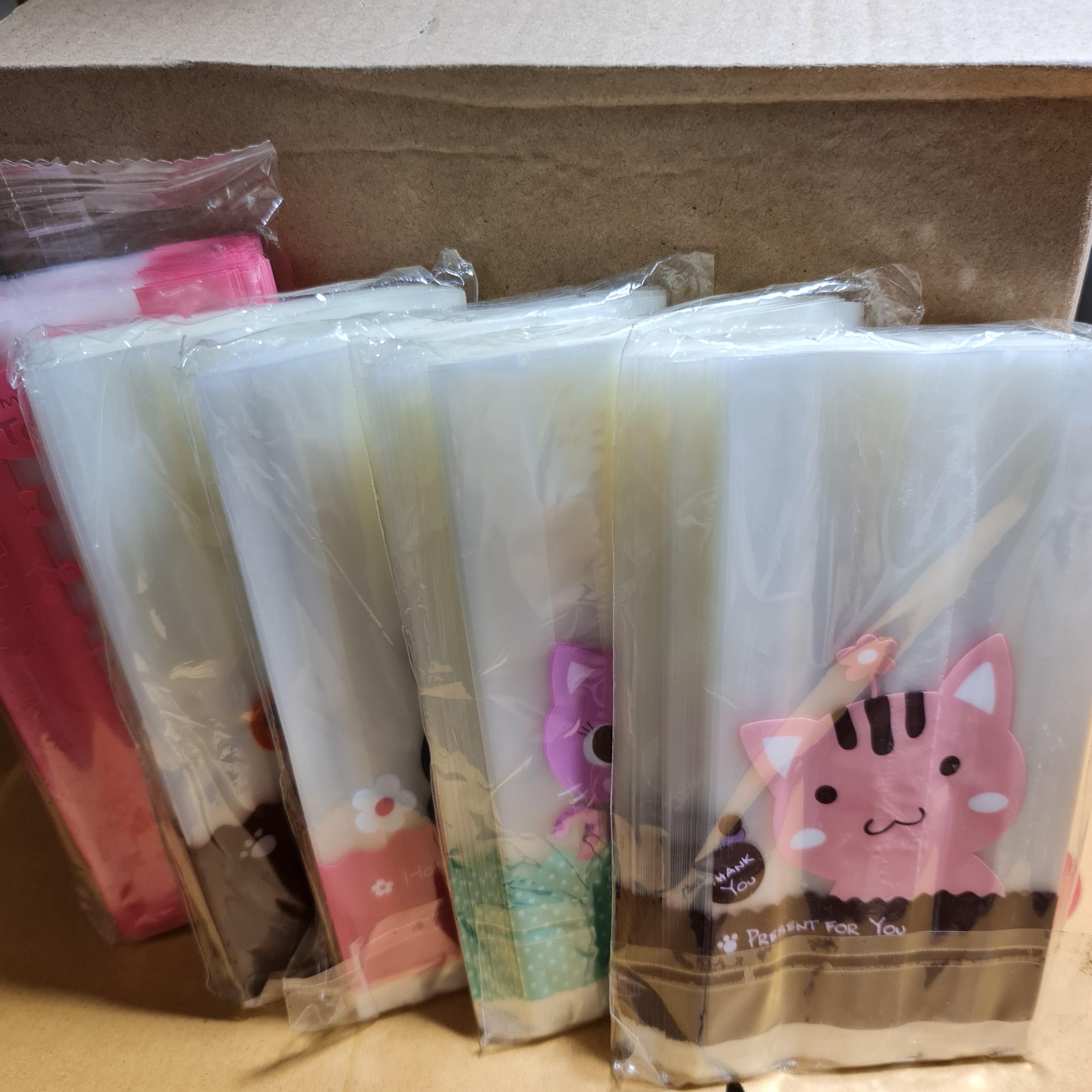 ถุงซีล ขยายข้าง 6*15+3cm./6.5*15+3cm. 50ใบ/แพ๊ค จีบขยายข้าง พลาสติก แพ็คเกจ เบเกอรี่ j12