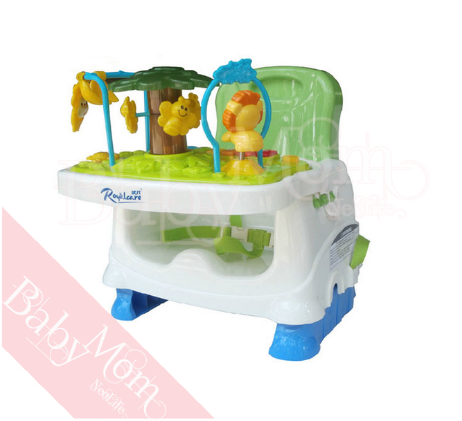 Booster Seat with Toys เก้าอี้นั่งทานข้าว เก้าอี้หัดนั่ง แบบพกพา พร้อมแผงของเล่น กิจกรรม Melodies music song พร้อมสายรัด Safety กันตก ปรับได้ 3 ระดับ