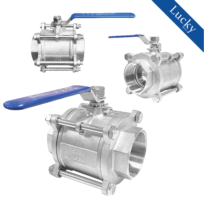 บอลวาล์วสแตนเลส 3 ชั้น (304) 3/4 นิ้ว (6 หุน) DN20