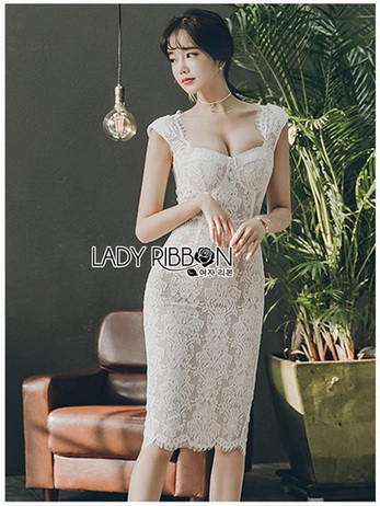 Lady Leanne Sexy Feminine White Lace Dress