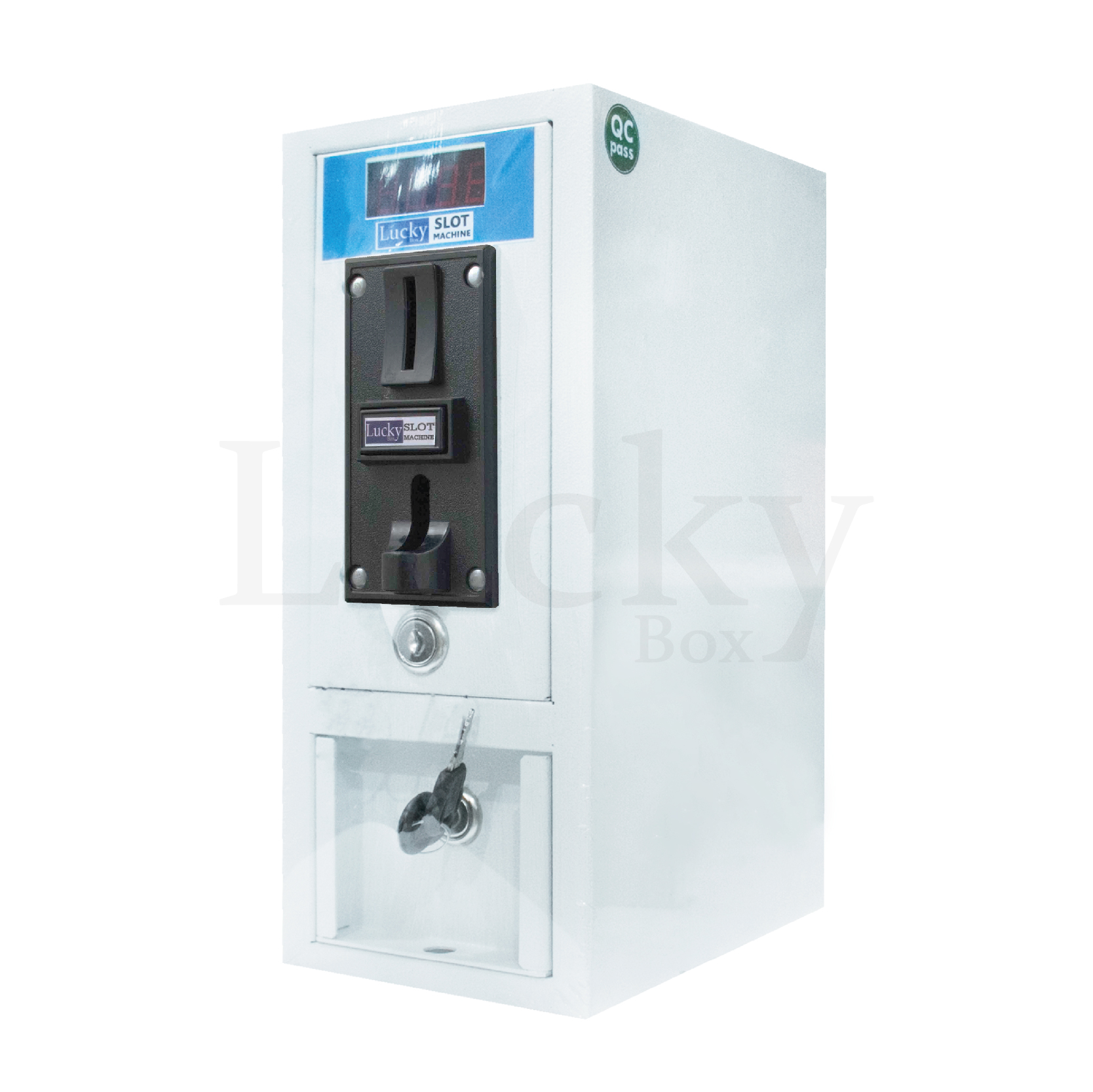 กล่องหยอดเหรียญหน้าดำ ระบบจับเวลา LK-25B พร้อมบอร์ด 30A