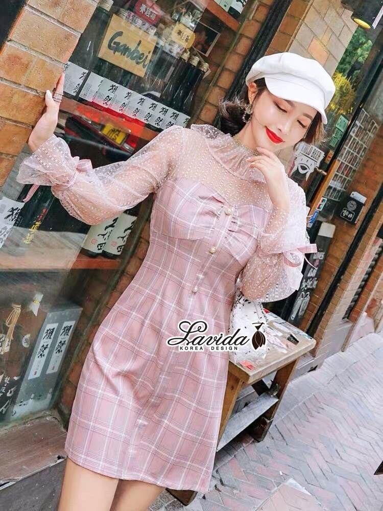 มินิเดรสสไตล์สาวเกาหลี งานใช้ผ้าเนื้ออย่างดี