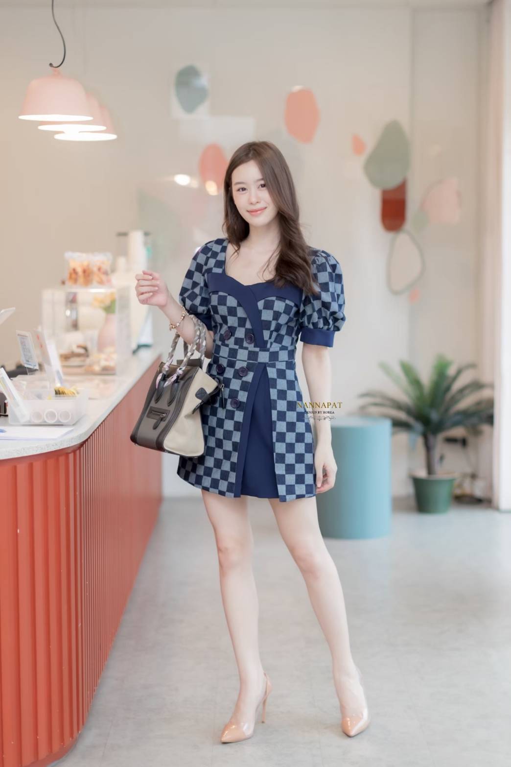 เพลสูทงานผ้ายีนส์ลายสก็อต