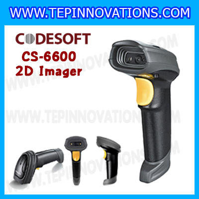 CODESOFT CS-6600 Barcode Scanner 2D เครื่องอ่านบาร์โค้ด 2D บาร์โค้ดสแกนเนอร์ เครื่องยิงบาร์โค้ด เครื่องอ่านบาร์โค้ด 1D / 2D Barcode Scanner ยี่ห้อ CODESOFT รุ่น CS-6600