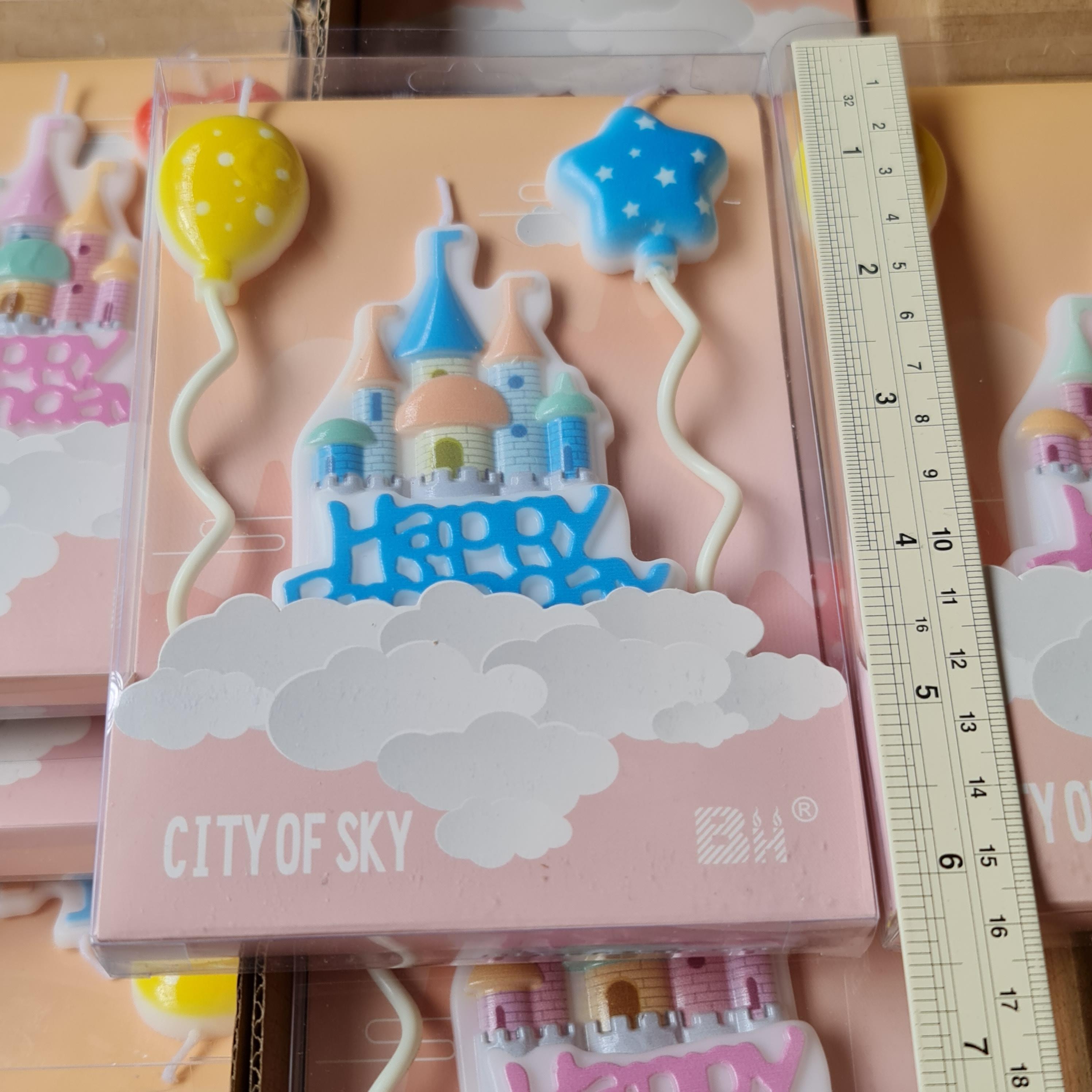 เทียนปักเค้ก เทียนวันเกิด ปราสาทเจ้าหญิง ปราสาทเจ้าชาย เทียนประดับ เค้กวันเกิด bbpo j12